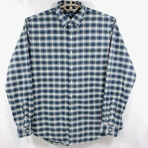 Ralph Lauren Custom Fit Plaid Heavy Cotton L/S Button Down Pony Shirt Mens XL
